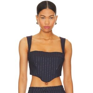 NWT Bardot Pinstripe Corset Top Size 10